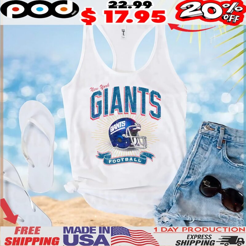 New York Giants Historic Prime Football Helmet Vintage T Shirt