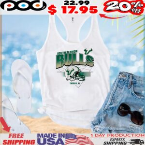 Usf Football Helmet Grid T Shirt