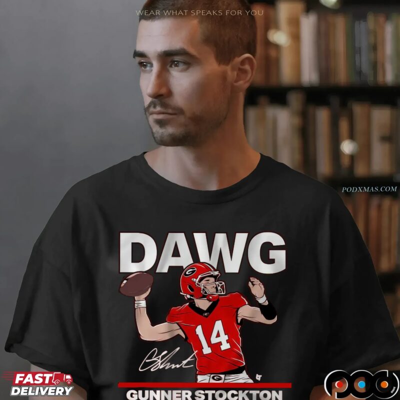 Georgia Football Gunner Stockton Is A Dawg Signature T Shirt