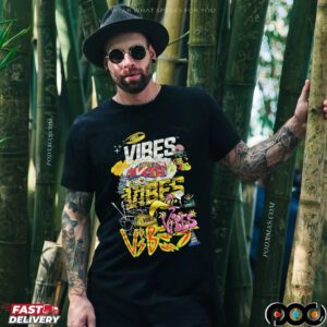 Vibes Rolling Papers Graffiti Streetwear Colorful Urban Retro Car, Smoke Art and Graffiti T Shirt