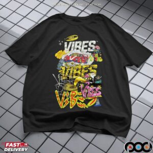 Vibes Rolling Papers Graffiti Streetwear Colorful Urban Retro Car, Smoke Art and Graffiti T Shirt