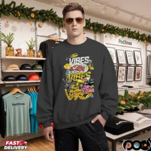 Vibes Rolling Papers Graffiti Streetwear Colorful Urban Retro Car, Smoke Art and Graffiti T Shirt