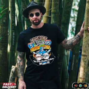 Vibes X Cookies Freeway The Cross Country Collision 2025 Skeleton Baseball Player T Shirt