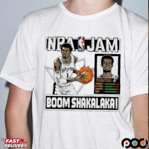 Victor Wembanyama San Antonio Spurs NBA Jam Boom Shakalaka T Shirt