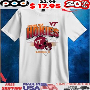 Virginia Tech Hokies Football Helmet Grid T Shirt