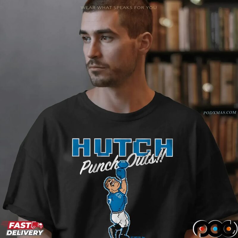 Aidan Hutchinson Punch-Outs 8-Bit Pixel T Shirt