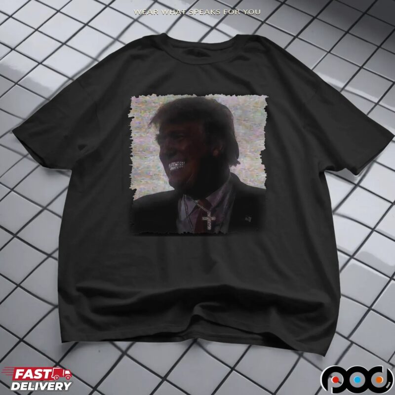 Donald Trump Flex Ice Grillz Diamond Chains Photo T Shirt