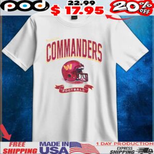 Washington Commanders Historic Prime Football Helmet T Shirt