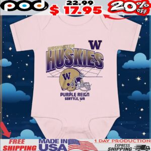 Washington Huskies Football Helmet Grid T Shirt