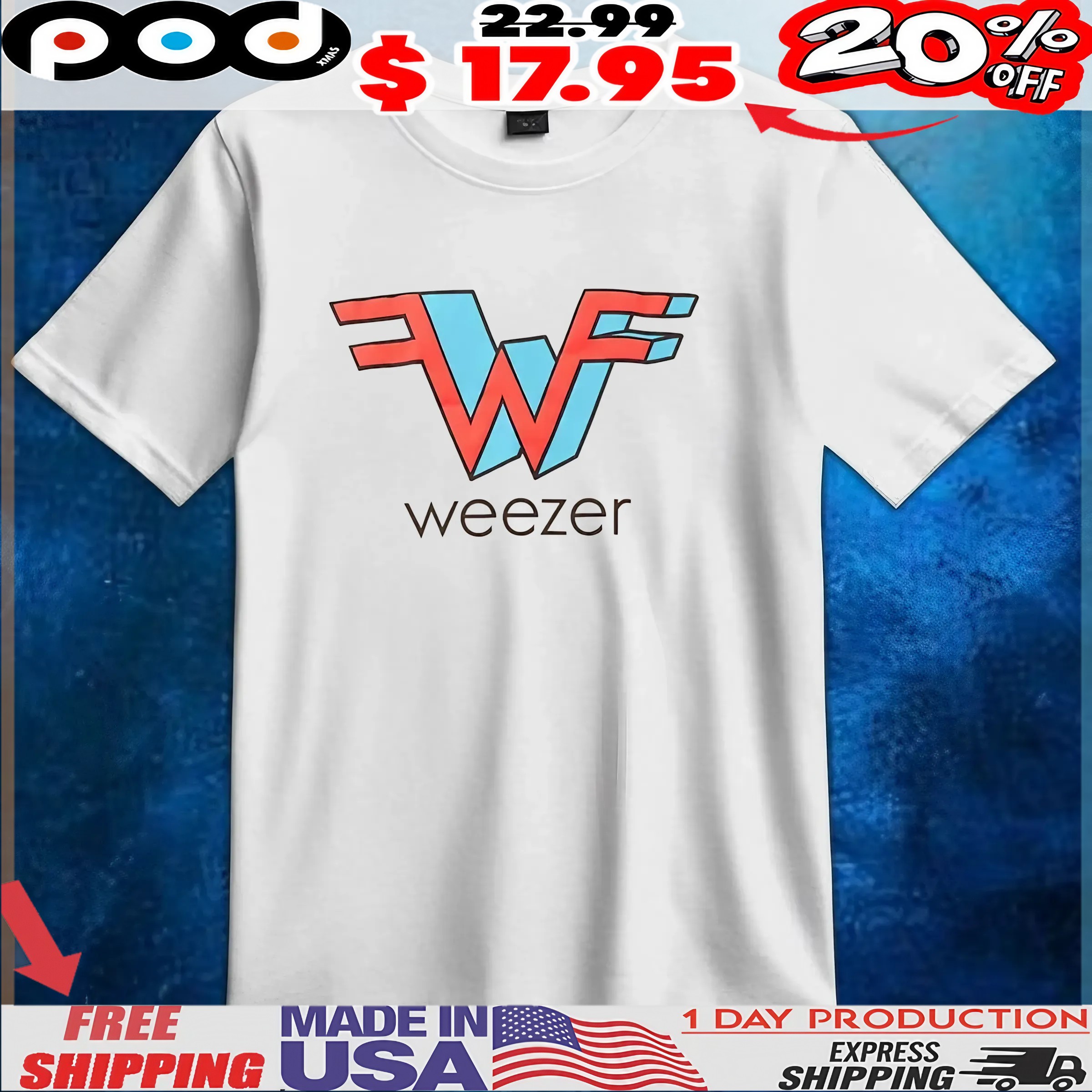 Weezer W Logo T Shirt Weezer W Logo T Shirt