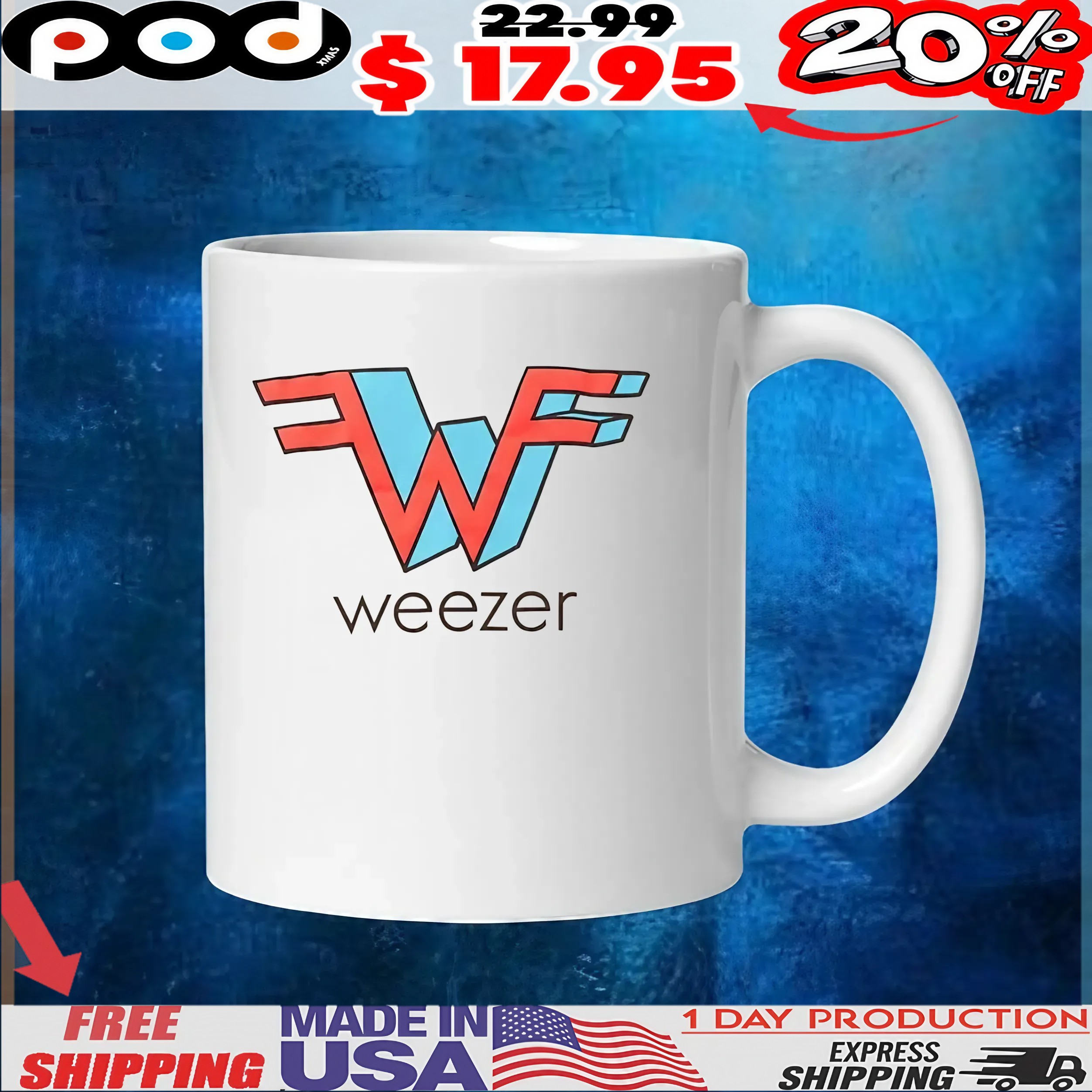 Weezer W Logo T Shirt Weezer W Logo T Shirt