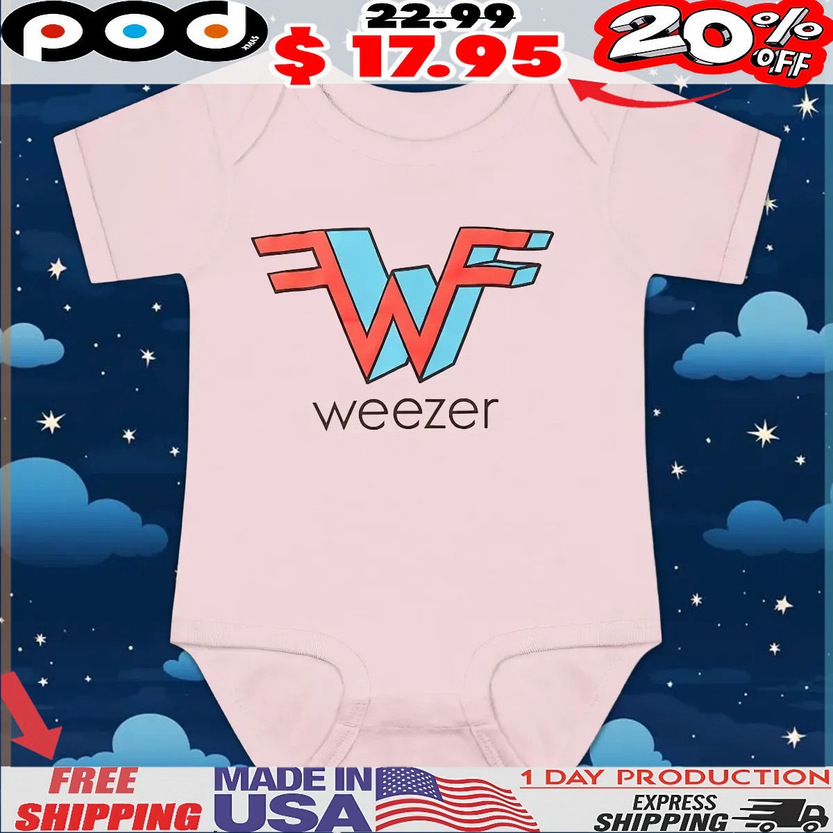 Weezer W Logo T Shirt Weezer W Logo T Shirt
