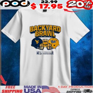 West Virginia Football Backyard Brawl Champs Helmet T Shirt