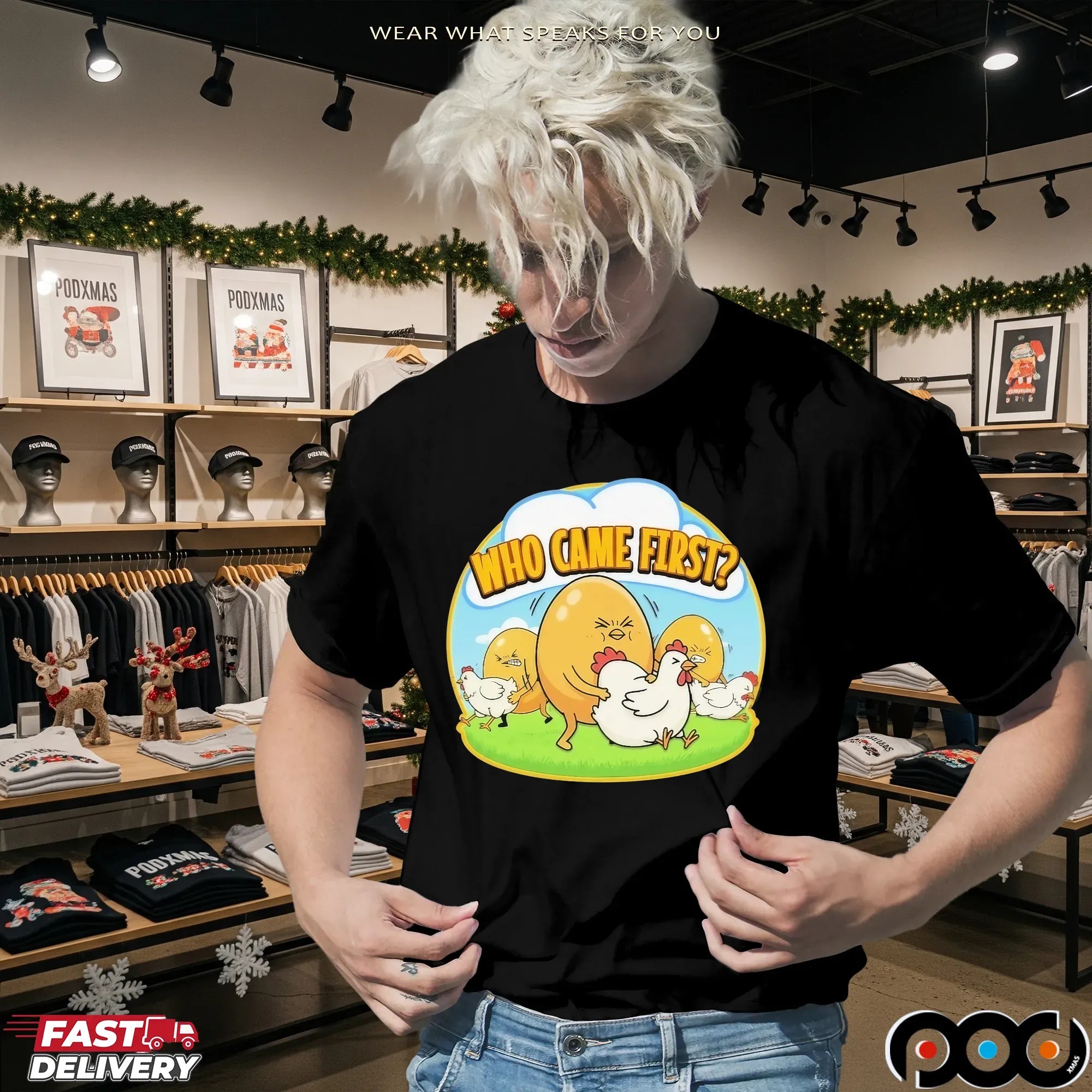 Who Came First Egg Chicken T Shirt