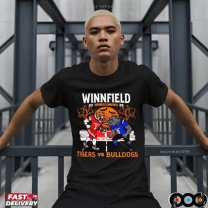 Winnfield Homecoming Tigers Vs Bulldogs 2025 Football Halloween Mashup T Shirt