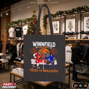 Winnfield Homecoming Tigers Vs Bulldogs 2025 Football Halloween Mashup T Shirt