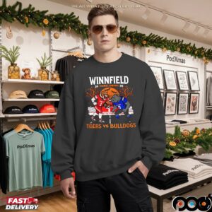 Winnfield Homecoming Tigers Vs Bulldogs 2025 Football Halloween Mashup T Shirt