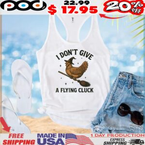 Witch Chicken I Don't Give A Flying Cluck Halloween T Shirt