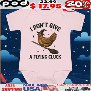 Witch Chicken I Don't Give A Flying Cluck Halloween T Shirt