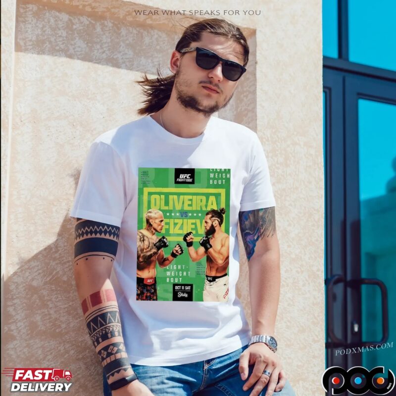 UFC Fight Night Oliveira vs Fiziev Light Weight Bout Event Poster T Shirt