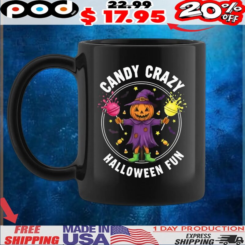 Halloween Candy Crazy Pumpkin T Shirt