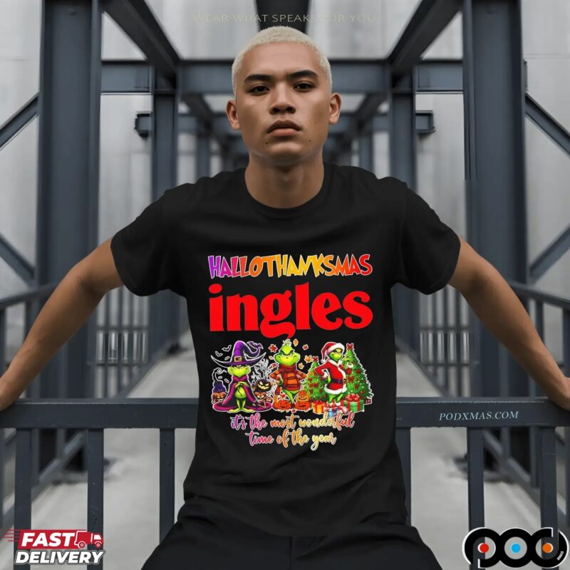 Grinch Hallothanksmas Ingles It's The Most Wonderful Time Of The Year Christmas Halloween T Shirt