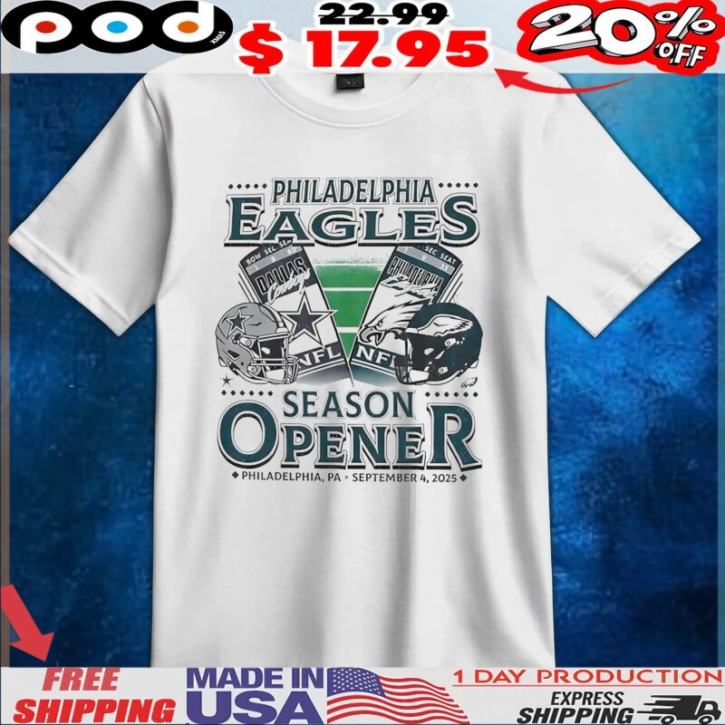 Philadelphia Eagles Vs Dallas Cowboys September 2025 Home Season Opener Helmet T Shirt