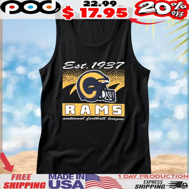 Los Angeles Rams Historic Waver Football Helmet National Football League T Shirt Los Angeles Rams Historic Waver Football Helmet National Football League T Shirt