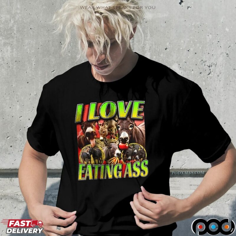 Donkey I Love Eating Ass 90s Bootleg T Shirt