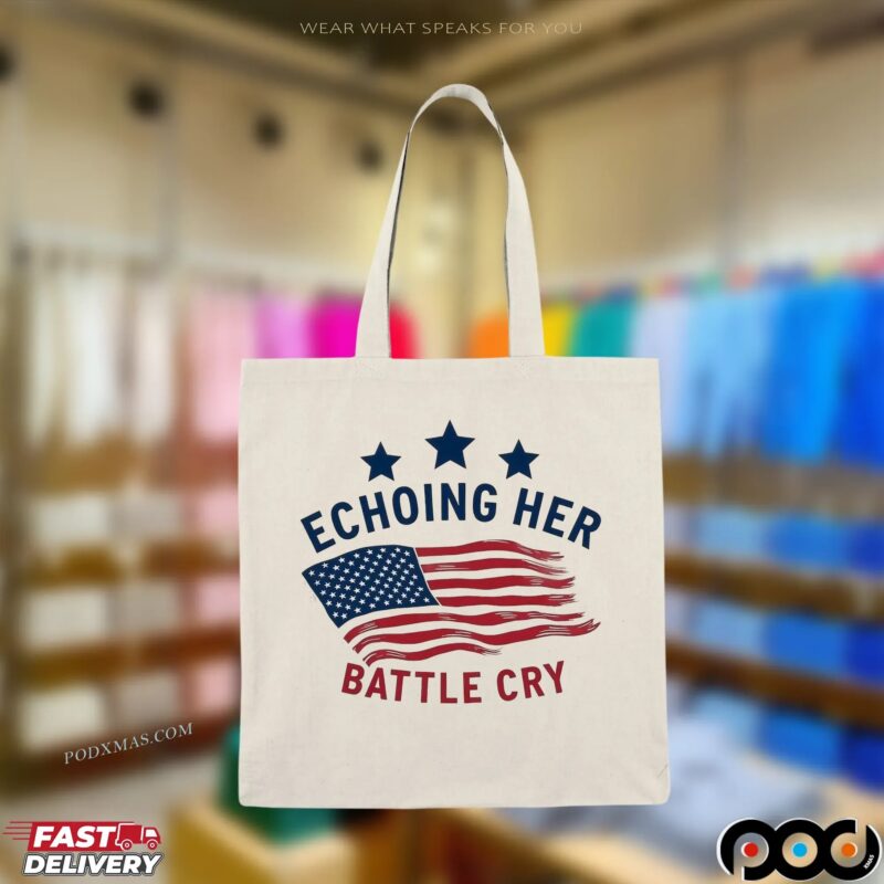 Echoing Her Battle Cry Erika USA Flag T Shirt