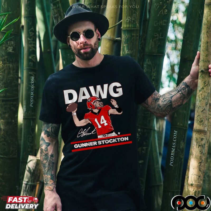 Georgia Football Gunner Stockton Is A Dawg Signature T Shirt
