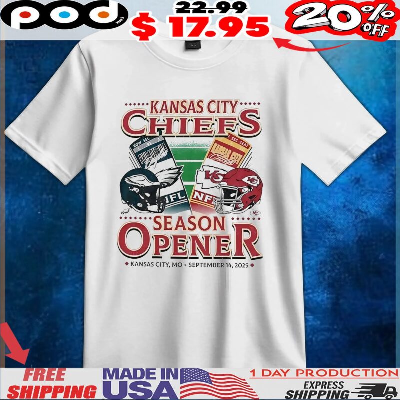 Kansas City Chiefs Vs Philadelphia Eagles September 2025 Home Season Opener Helmet T Shirt