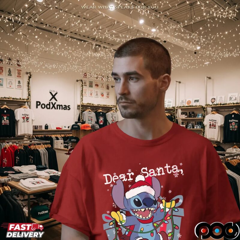 Dear Santa I Can Explain Merry Stitch Christmas T Shirt