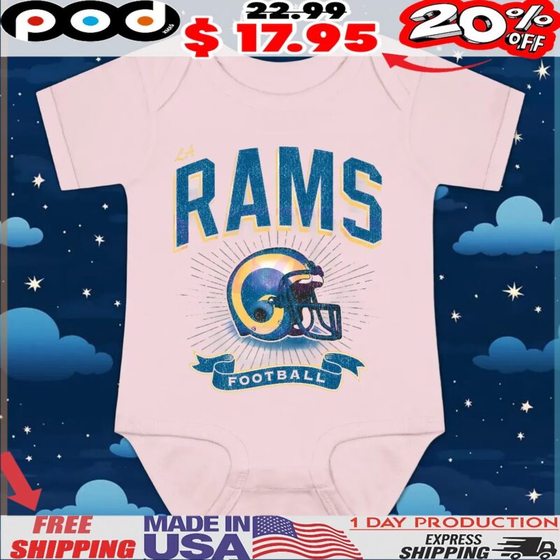 Los Angeles Rams Historic Prime Football Helmet Vintage T Shirt