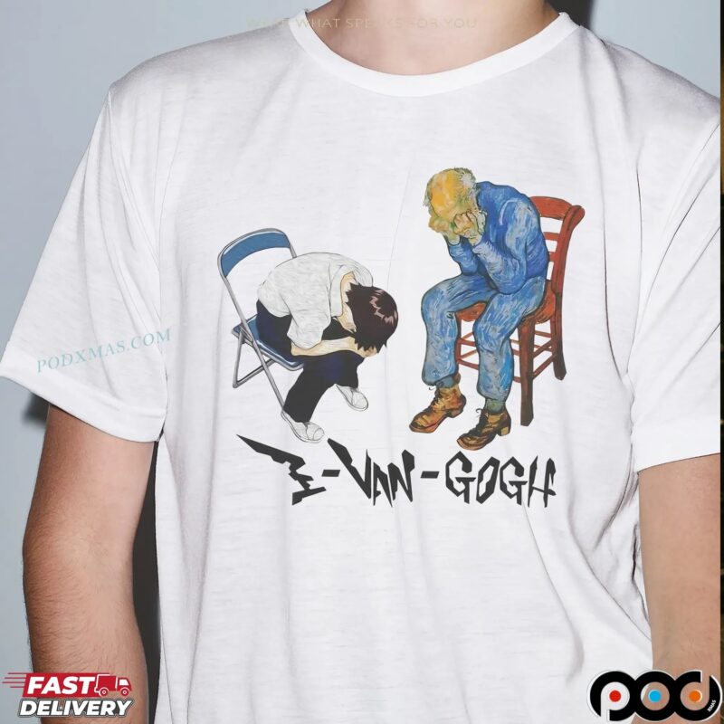 E-Van-Gogh Evangelion Van Gogh Mashup T Shirt
