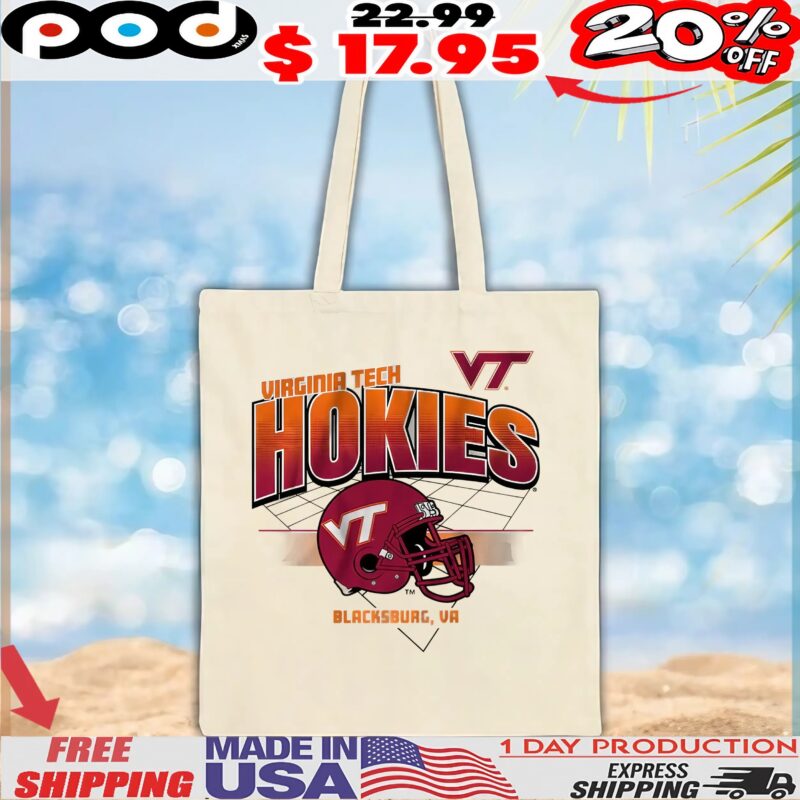 Virginia Tech Hokies Football Helmet Grid T Shirt