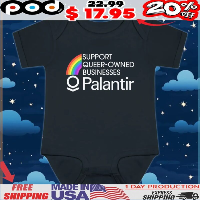 Support Queer-Owned Businesses Palantir Rainbow T Shirt Support Queer-Owned Businesses Palantir Rainbow T Shirt