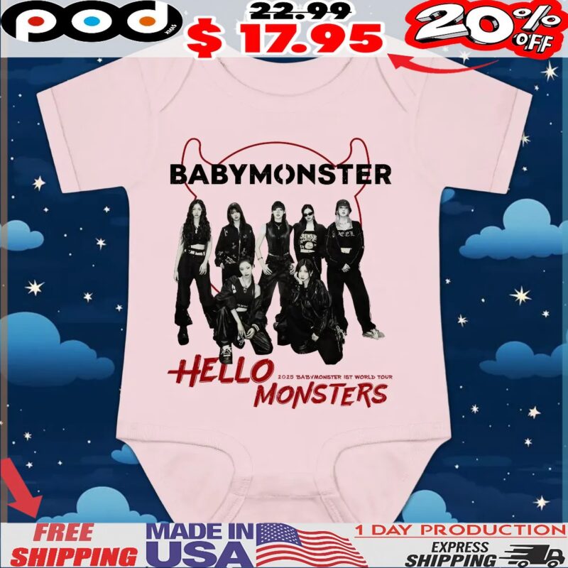 Babymonster Hello Monsters World Tour T Shirt