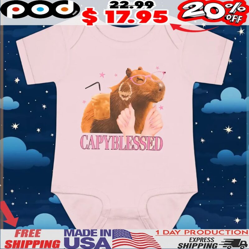 Capybara Blessed Cute T Shirt