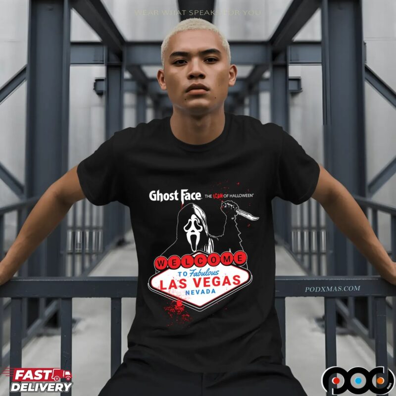 Ghostface The Icon Of Halloween Welcome To Fabulous Las Vegas Nevada Anniversary Event T Shirt