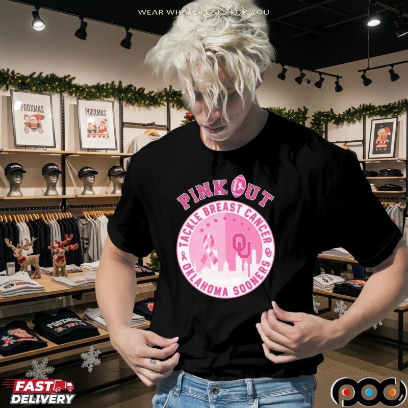 Oklahoma Sooners Pink Out Tackle Breast Cancer T Shirt