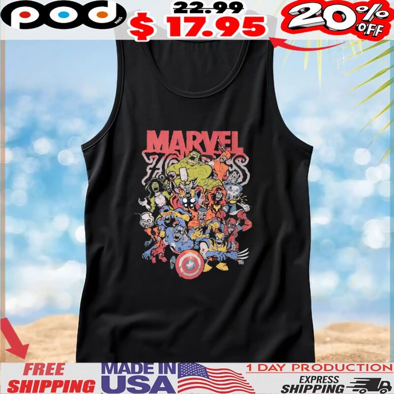 Marvel Zombies Hulk, Captain America, Wolverine, Thor, Iron Man, Spider-man T Shirt
