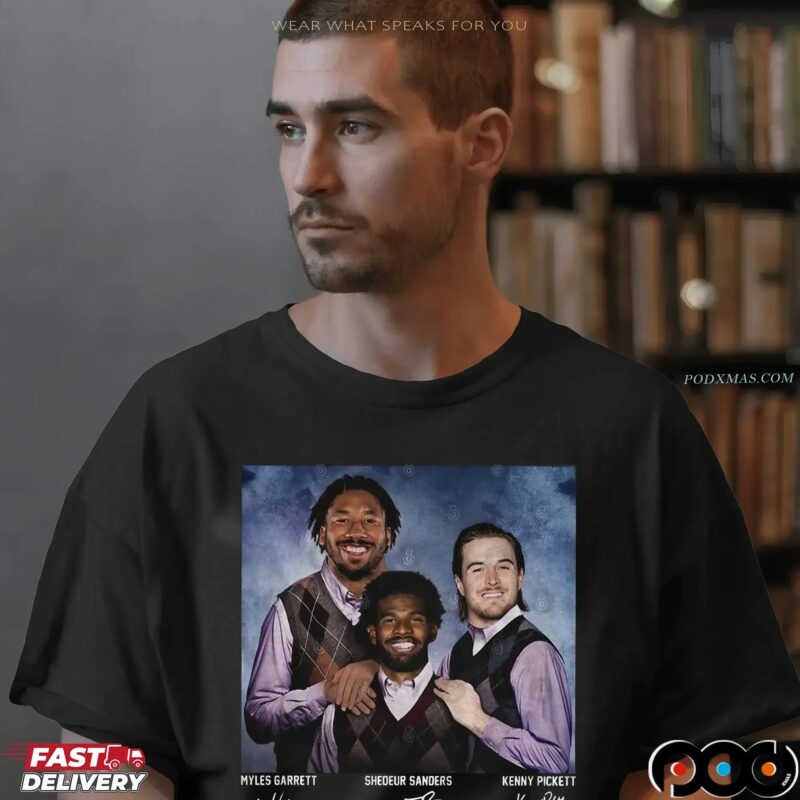 Shedeur Sanders Kenny Pickett Myles Garrett Cleveland Step Brothers Vintage Meme T Shirt