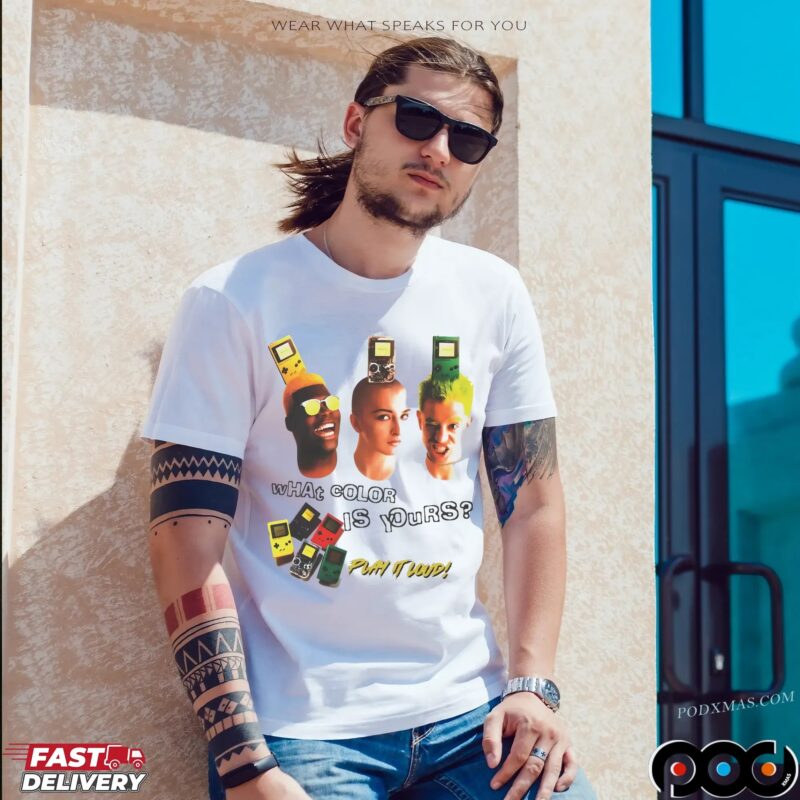 Retro Gameboy Ad What Color Is Yours Play It Loud T Shirt