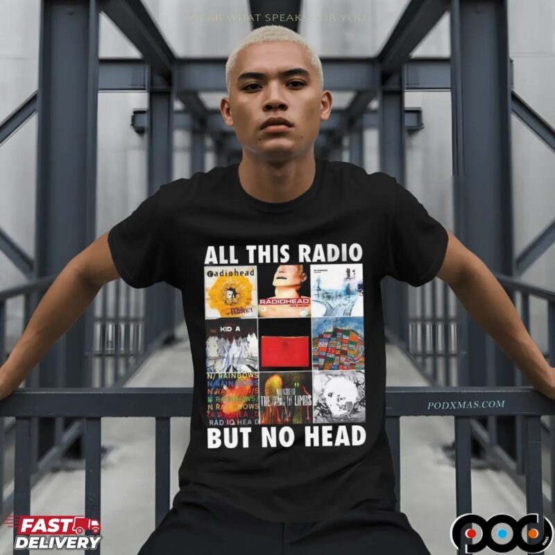 Radiohead All This Radio But No Head Collage T Shirt