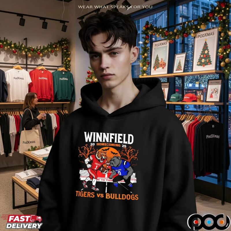 Winnfield Homecoming Tigers Vs Bulldogs 2025 Football Halloween Mashup T Shirt