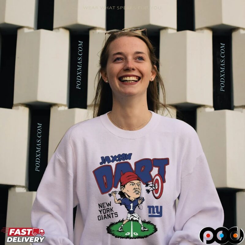 New York Giants Jaxson Dart Player Caricature T Shirt