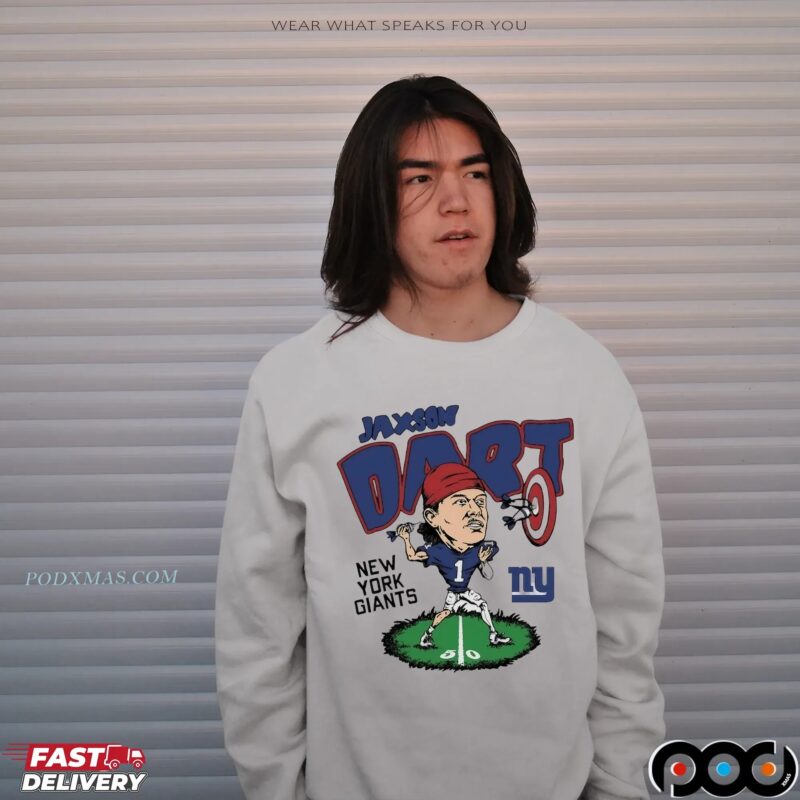 New York Giants Jaxson Dart Player Caricature T Shirt