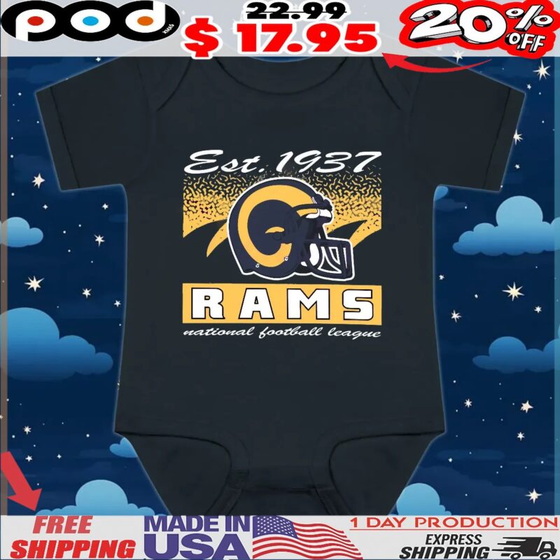 Los Angeles Rams Historic Waver Football Helmet National Football League T Shirt Los Angeles Rams Historic Waver Football Helmet National Football League T Shirt