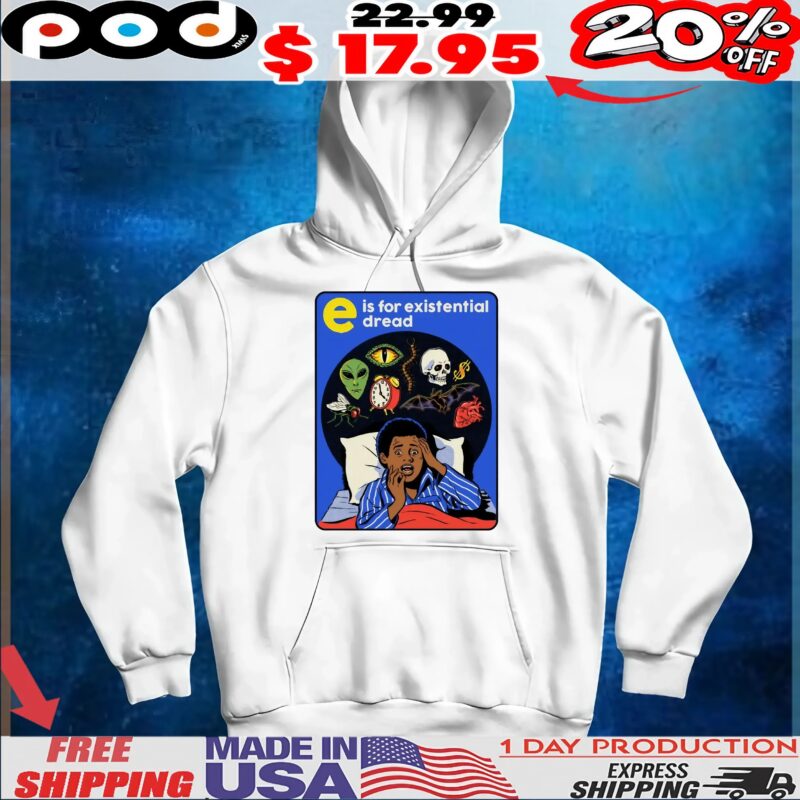 E is for Existential Dread Retro Anxiety Comic Horro Halloween T Shirt